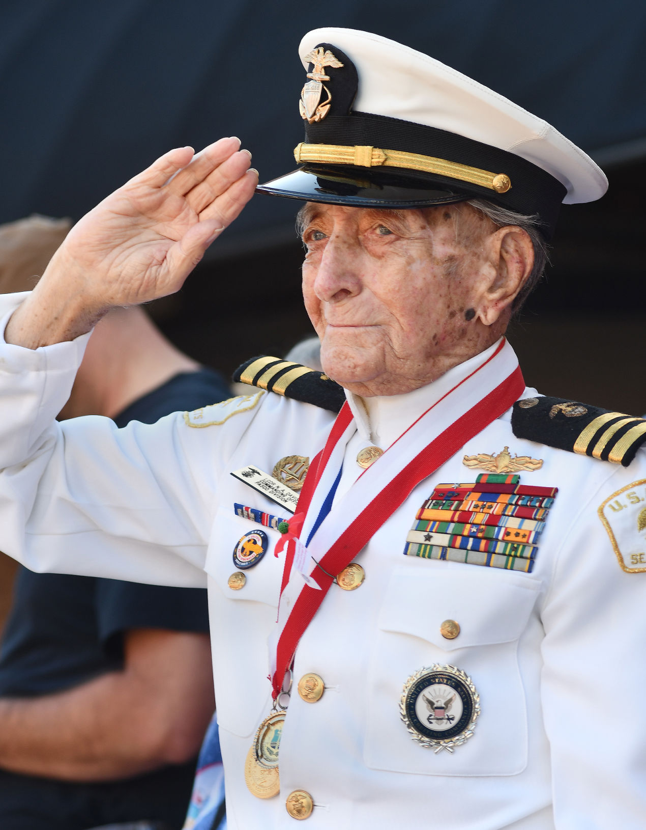 Veterans Day Parade - World War II Navy veteran Nathaniel Davis